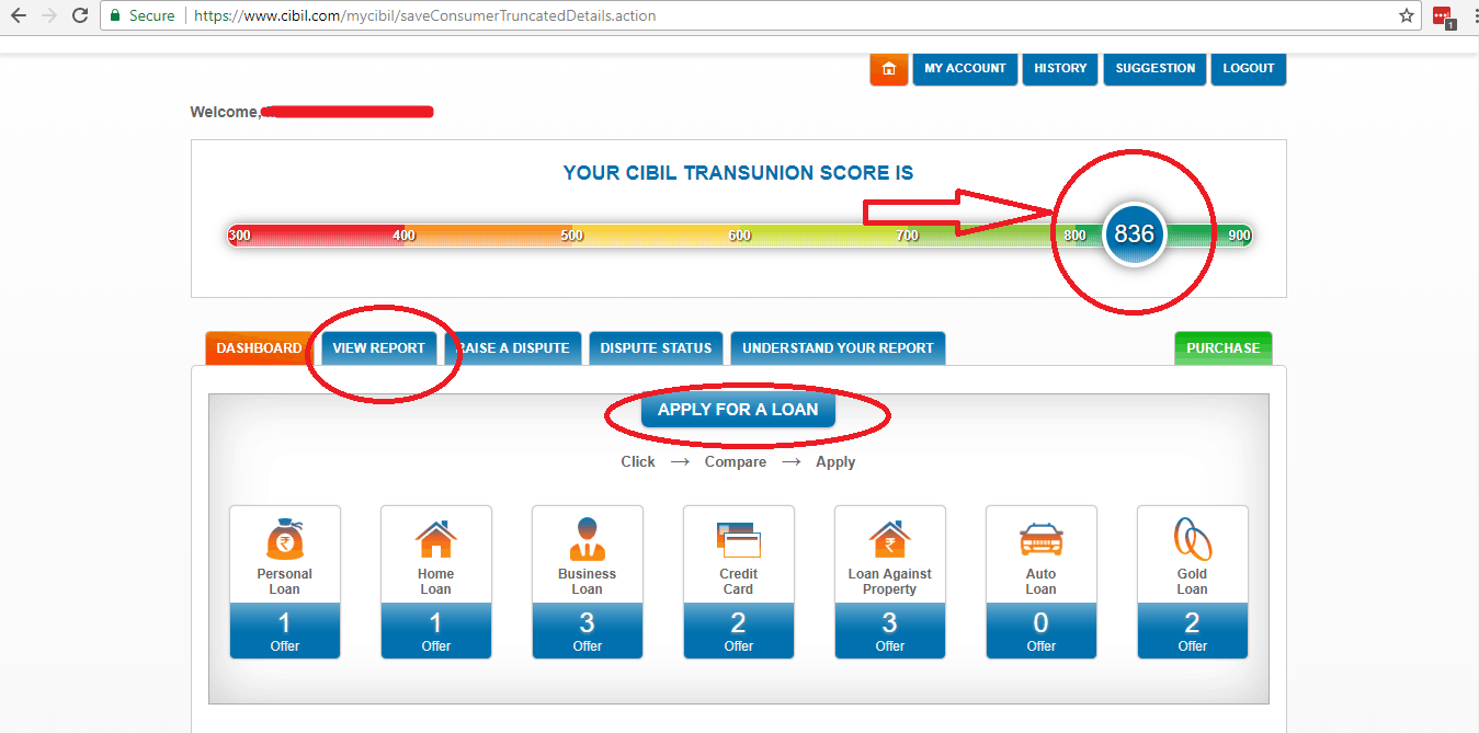 how to check cibil score online free