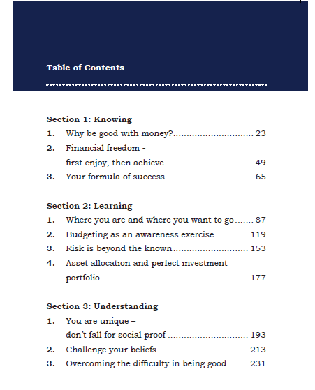 Art of being good with money Personal finance book by manikaran singal
