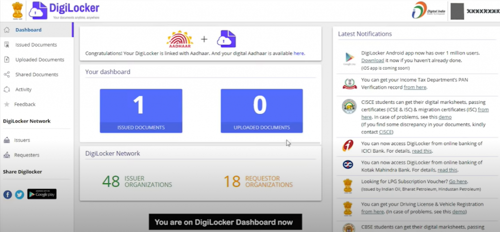 DigiLocker Aadhar Link step 3